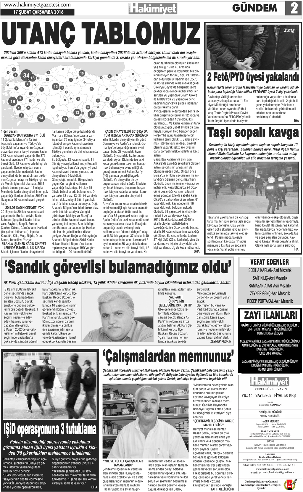 ŞİMDİ GAZİANTEP'E GİTME ZAMANI