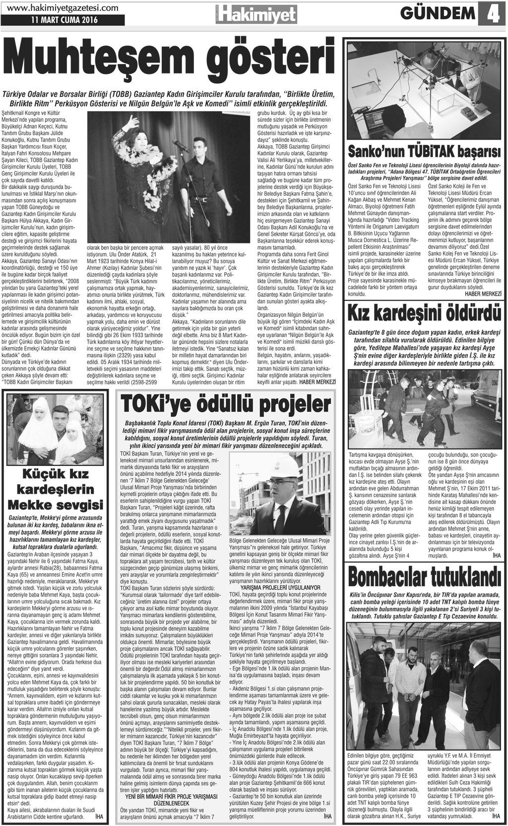 “GAZİANTEP’E GÜVENİYORUM”