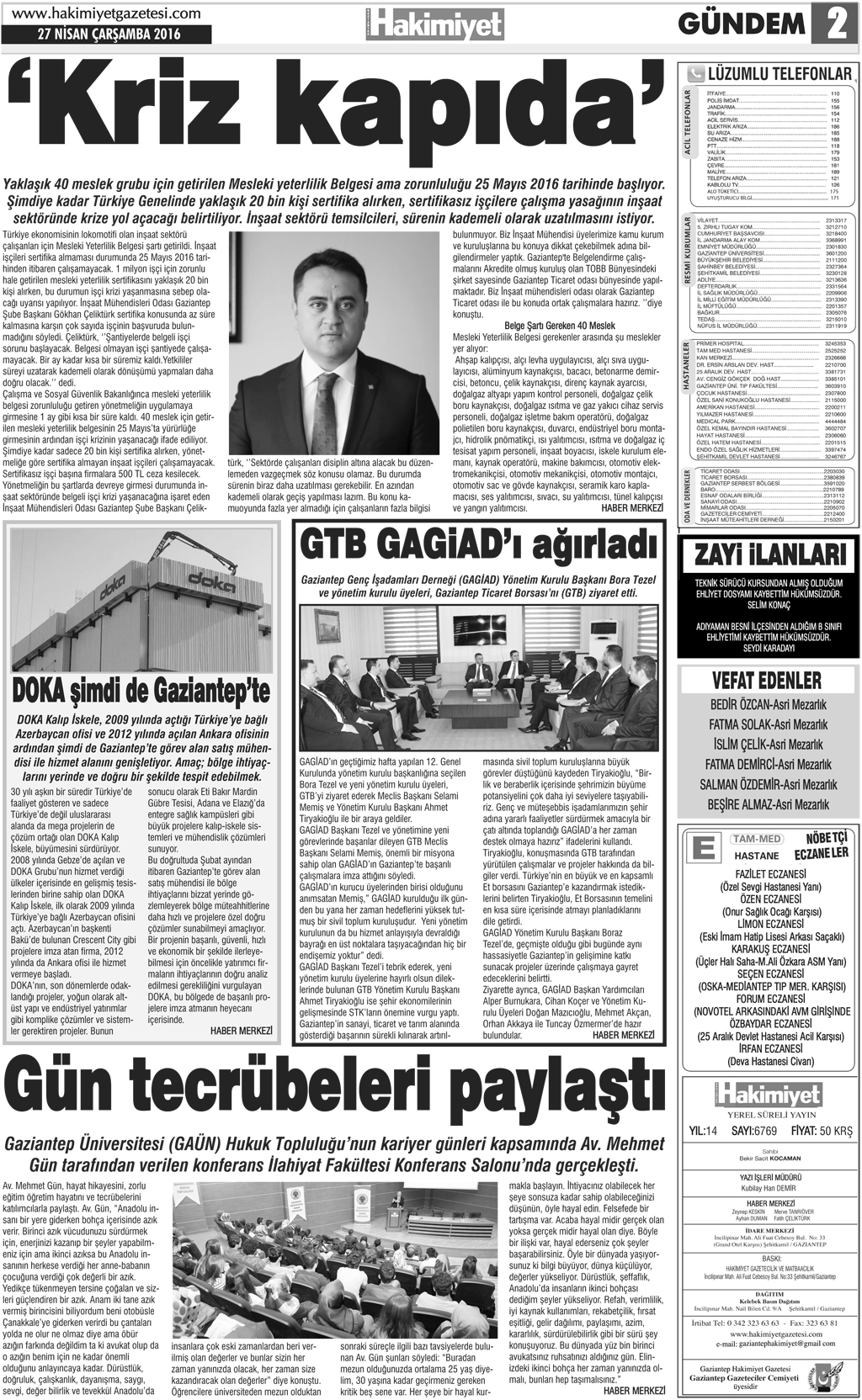 GAGİKAD ''KADIN CUMHURİYETTİR'' SEMPOZYUMU
