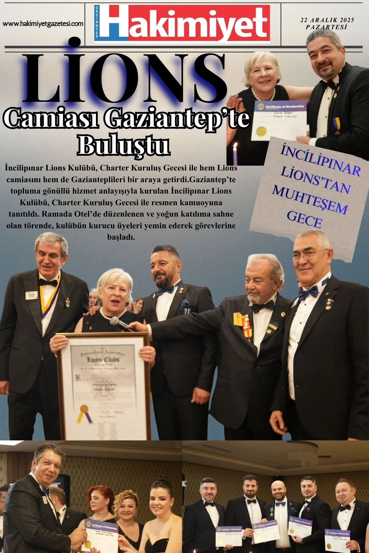 Lions Camiası Gaziantep&rsquo;te Buluştu