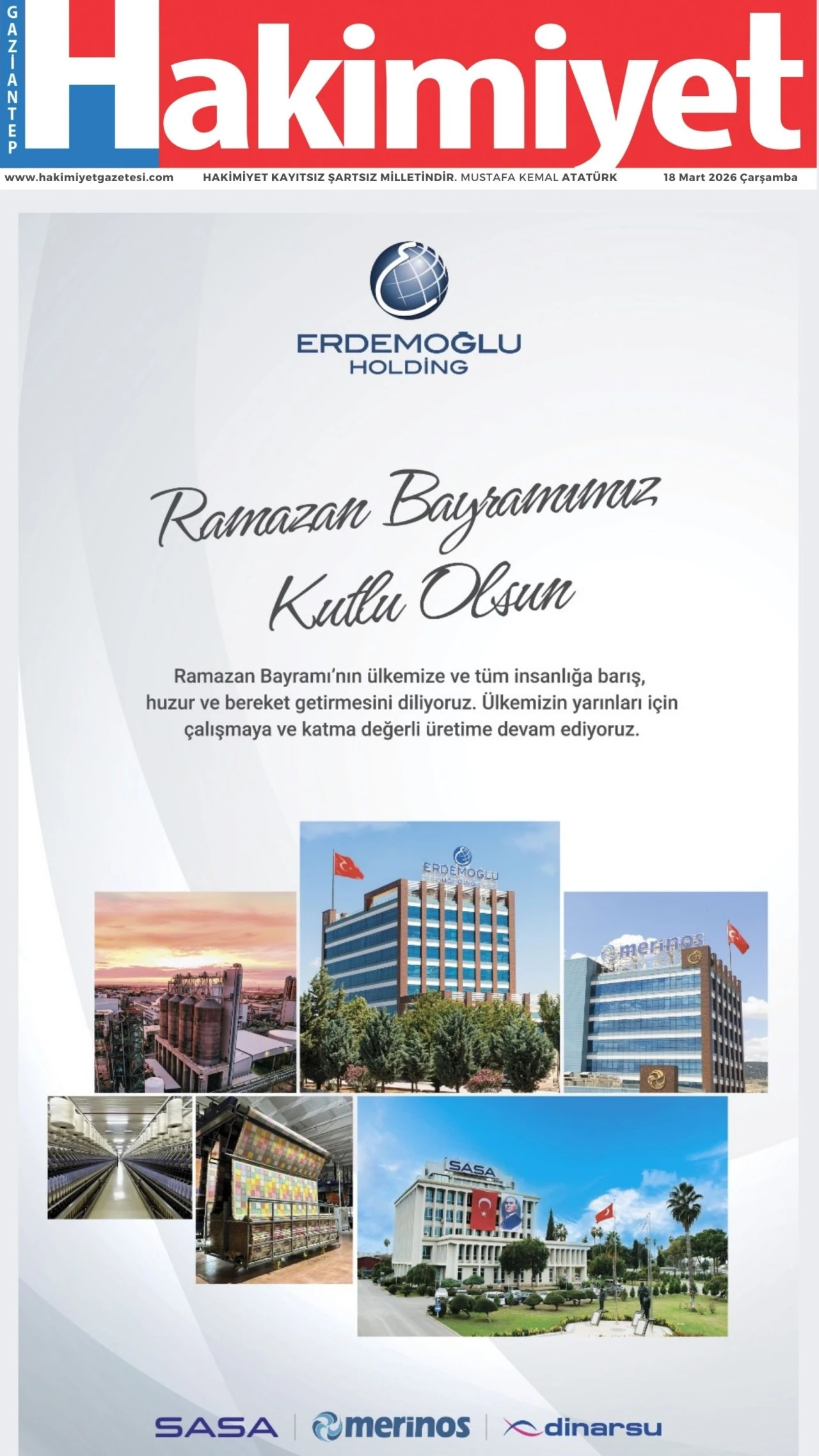 18 Mart 2026 &Ccedil;arşamba