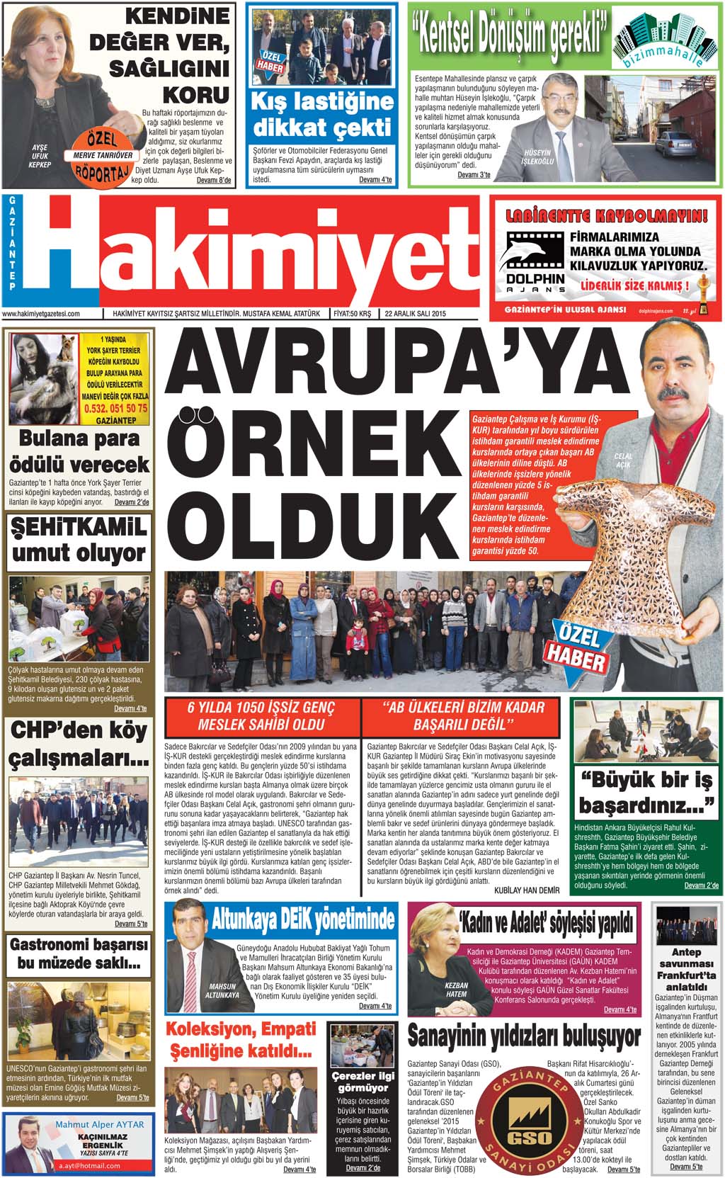 Hakimiyet Gazetesi Kepenek Mahallesi'nde