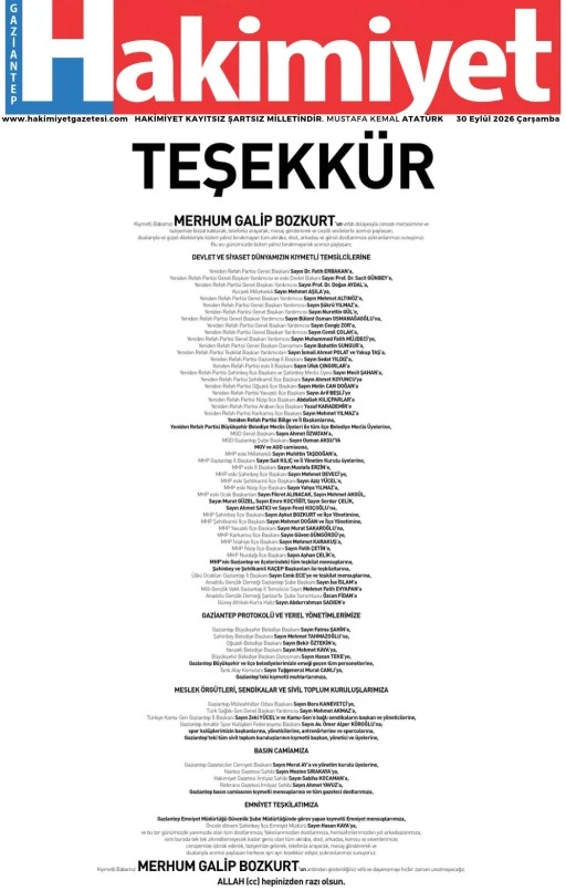 30 Eylül 2026