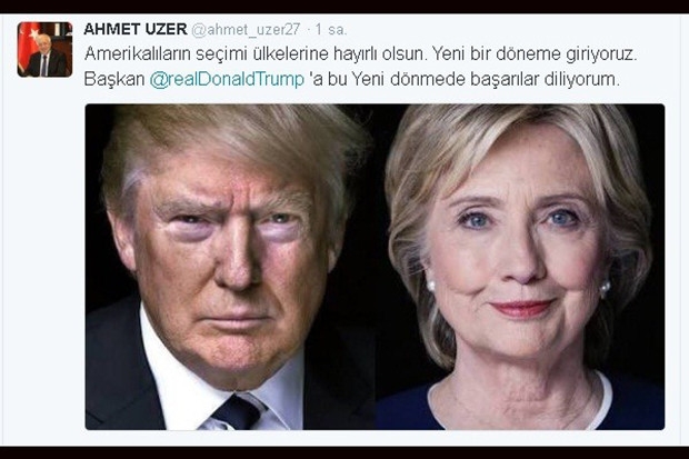 Milletvekili Uzer'den ABD'nın yeni başkanı Trump’a tebrik