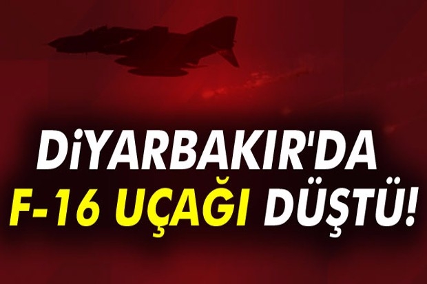 Diyarbakır'da F-16 uçağı düştü