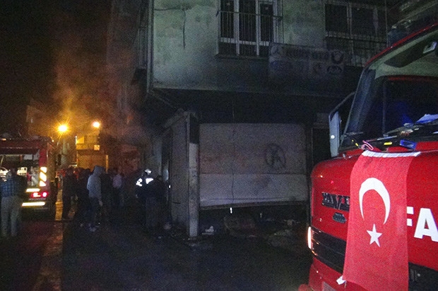 Gaziantep'te Suriyelilerin kaldığı evde yangın