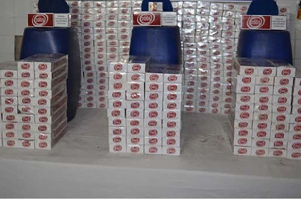 5 bin paket kaçak sigara ele geçirildi