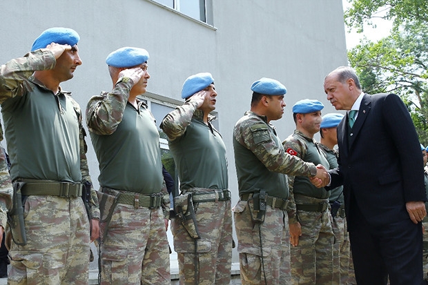 Cumhurbaşkanı Erdoğan’dan askeri tabura ziyaret