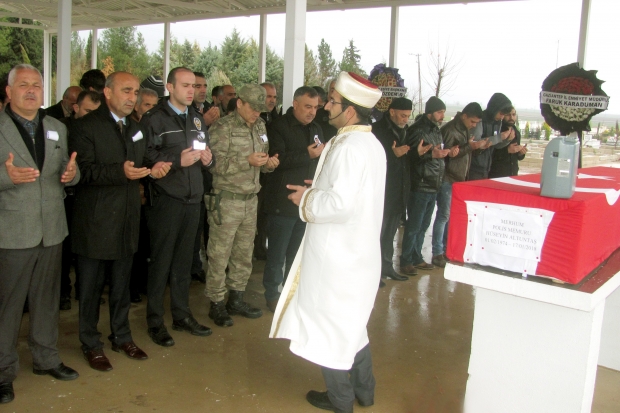 Bodrum'da hayatını kaybeden polis Araban'da defnedildi