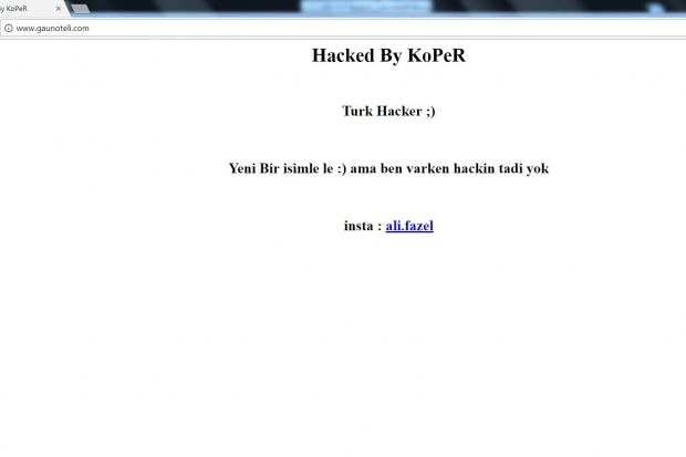 Üniversite Uygulama Oteli'nin internet sitesi hacklendi