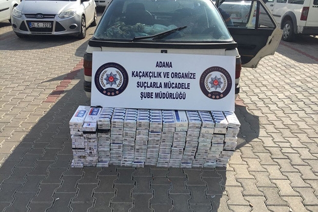 Otomobilden kaçak sigara çıktı