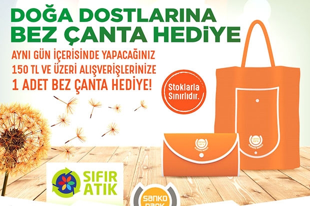 Doğa dostlarına bez çanta hediye