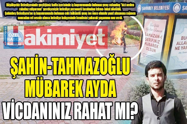 ŞAHİN-TAHMAZOĞLU MÜBAREK AYDA VİCDANINIZ RAHAT MI?