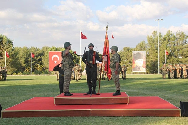 1’inci Hudut Alay Komutanlığında sancak ve görev teslim töreni