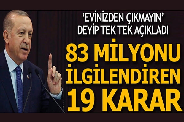 Cumhurbaşkanı Erdoğan KOVİD-19’a karşı Ekonomik İstikrar Kalkanı paketini açıkladı