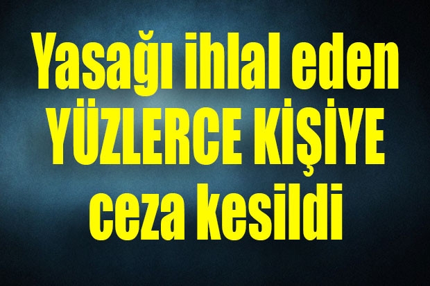 Yasağı ihlal eden yüzlerce kişiye ceza kesildi