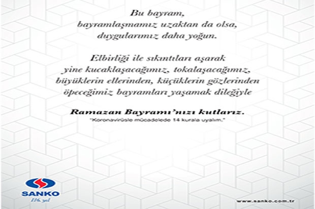 SANKO RAMAZAN BAYRAMINI KUTLADI