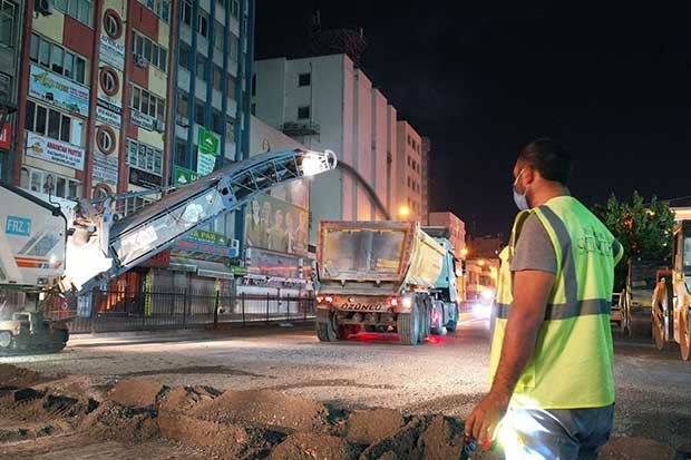 Hürriyet caddesi'nde çalışmalar tamamlandı