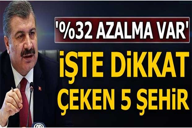 Bakan Koca '%32 azalma var' diyerek 5 ile dikkat çekti