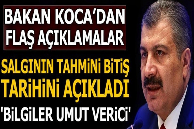 Bakan Koca 'bilgiler umut verici' diyerek açıkladı: Son kritik ayları yaşıyor olabiliriz