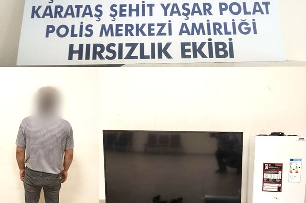 Çaldıkları malzemelerle birlikte yakalandı