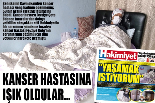 KANSER HASTASINA IŞIK OLDULAR…