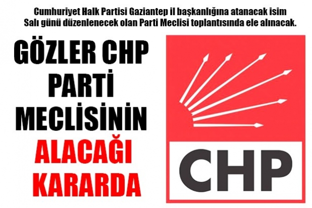 GÖZLER CHP PARTİ MECLİSİNİN  ALACAĞI KARARDA