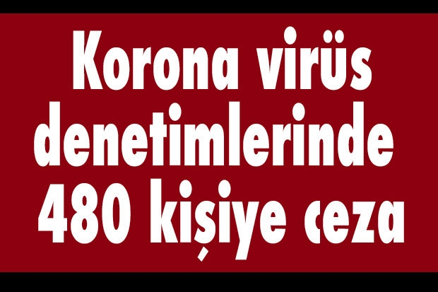 Korona virüs denetimlerinde 480 kişiye ceza