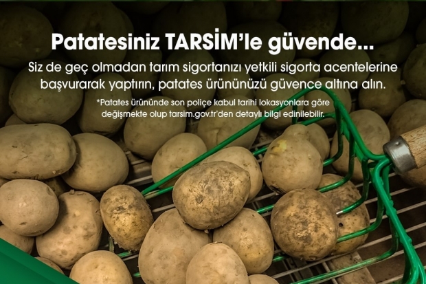 TARSİM: “Patates ürününüz güvende”