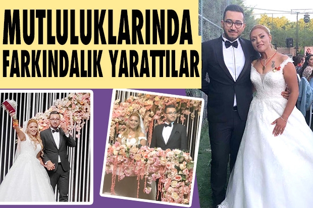 Mutluluklarında farkındalık yarattılar