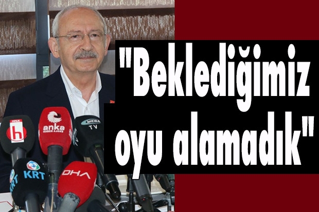 "Beklediğimiz oyu alamadık"