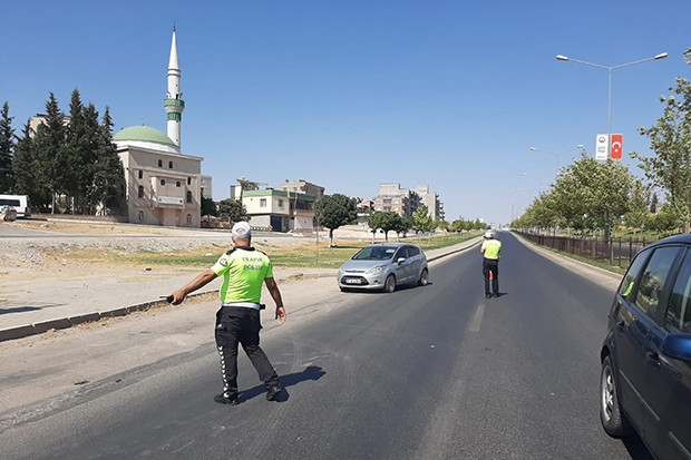 Gaziantep'te drone destekli trafik denetimi