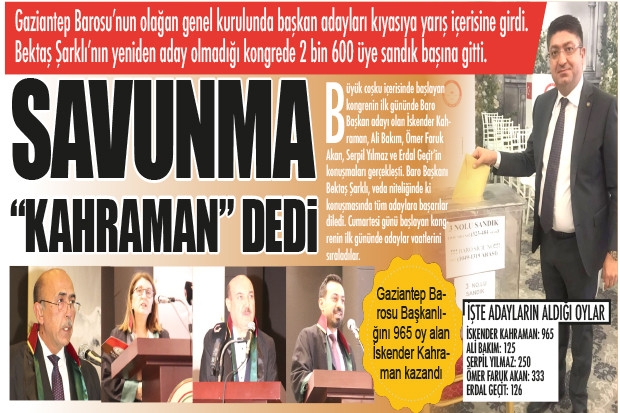 SAVUNMA "KAHRAMAN" DEDİ