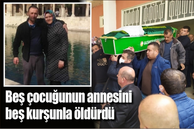 Cani koca beş çocuğunun annesini beş kurşunla öldürdü