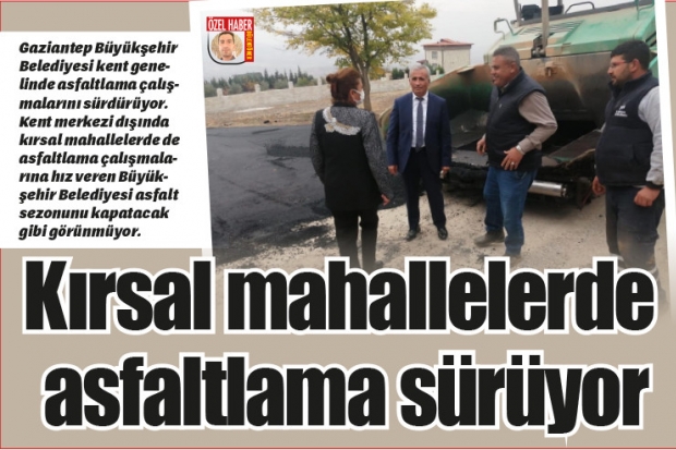 Kırsal mahallelerde asfaltlama sürüyor