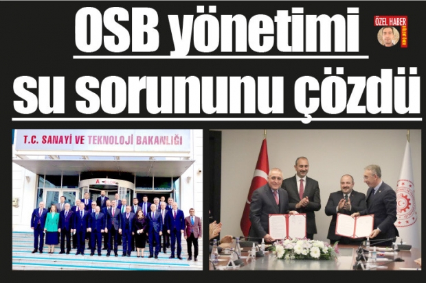 OSB yönetimi su sorununu çözdü