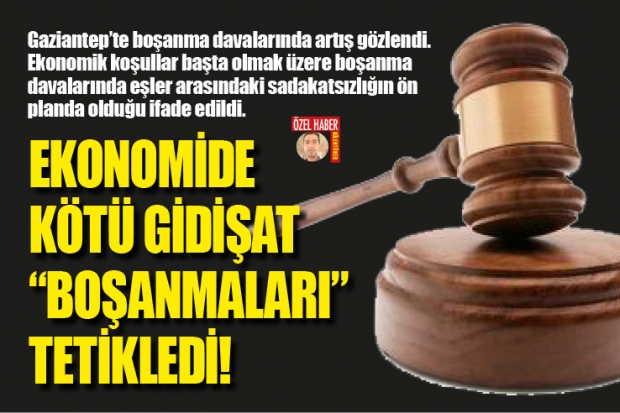 EKONOMİDE KÖTÜ GİDİŞAT "BOŞANMALARI" TETİKLEDİ!