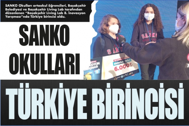 SANKO OKULLARI TÜRKİYE BİRİNCİSİ