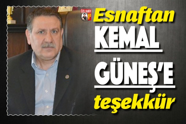 Esnaftan Kemal Güneş'e teşekkür