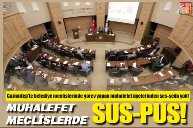 MUHALEFET MECLİSLERDE  SUS-PUS!