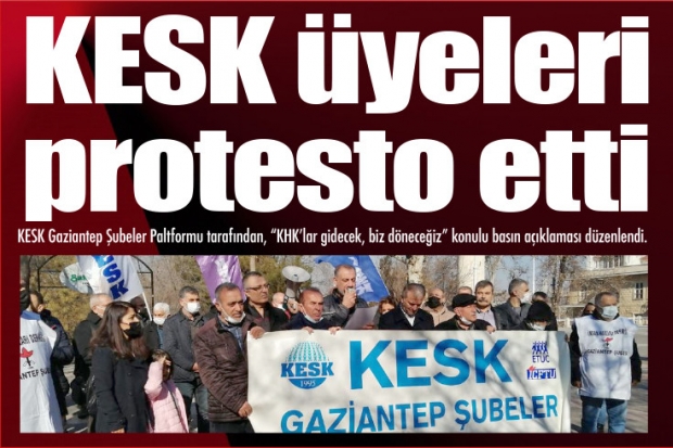 KESK üyeleri protesto etti