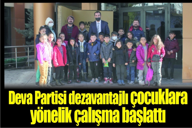 Deva Partisi dezavantajlı çocuklara yönelik çalışma başlattı