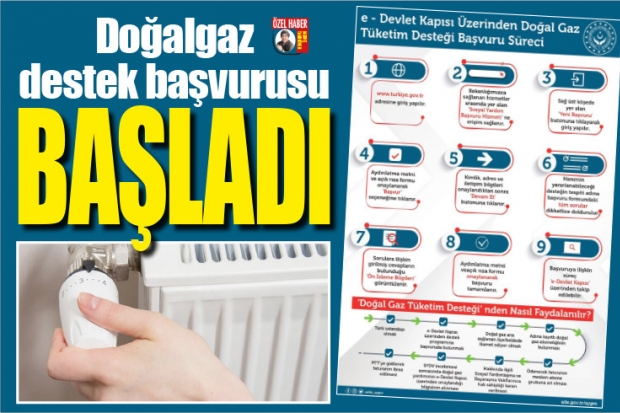 Doğalgaz destek başvurusu başladı