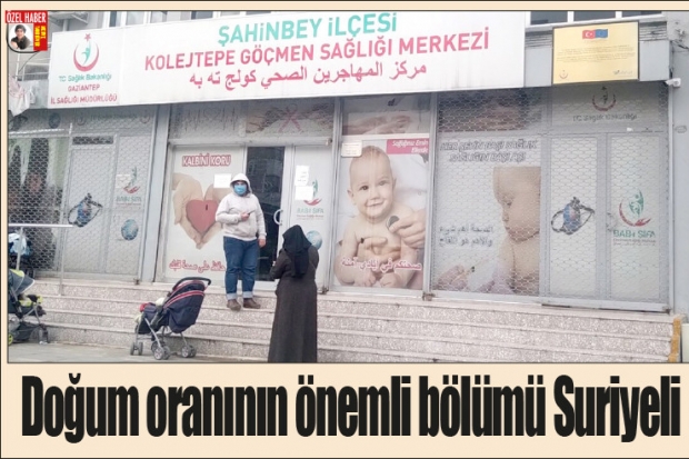 Doğum oranının önemli bölümü Suriyeli