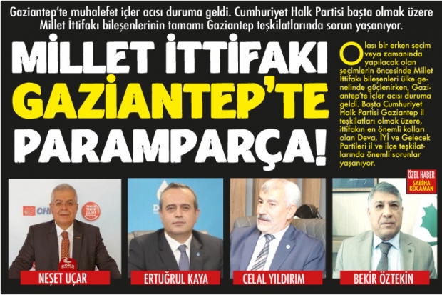 MİLLET İTTİFAKI GAZİANTEP'TE  PARAMPARÇA!