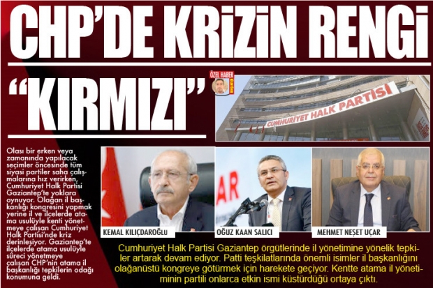 CHP'DE KRİZİN RENGİ  