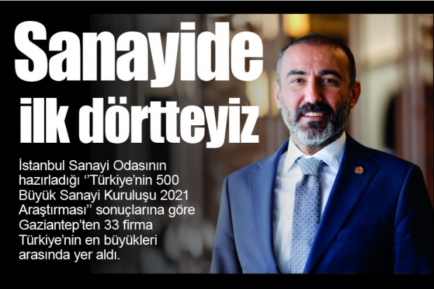 Sanayide ilk dörtteyiz