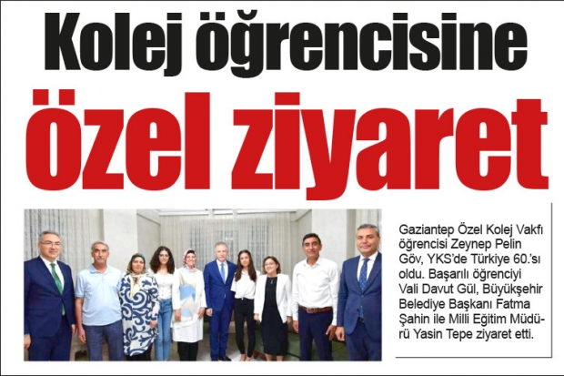 Kolej öğrencisine özel ziyaret