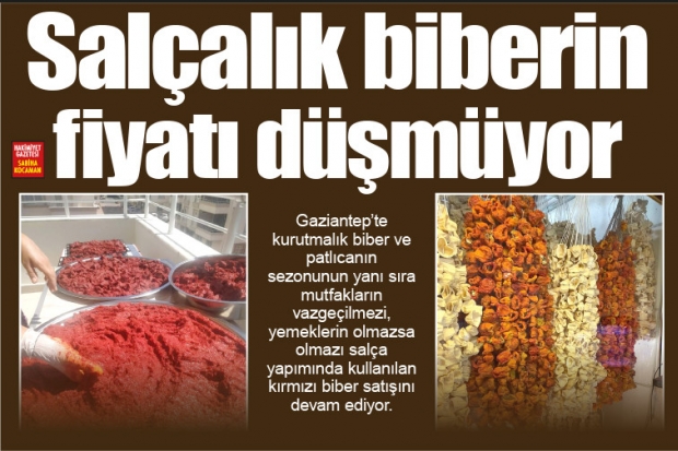 Salçalık biberin fiyatı düşmüyor