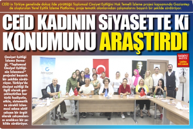 CEİD KADININ SİYASETTE Kİ  KONUMUNU ARAŞTIRDI